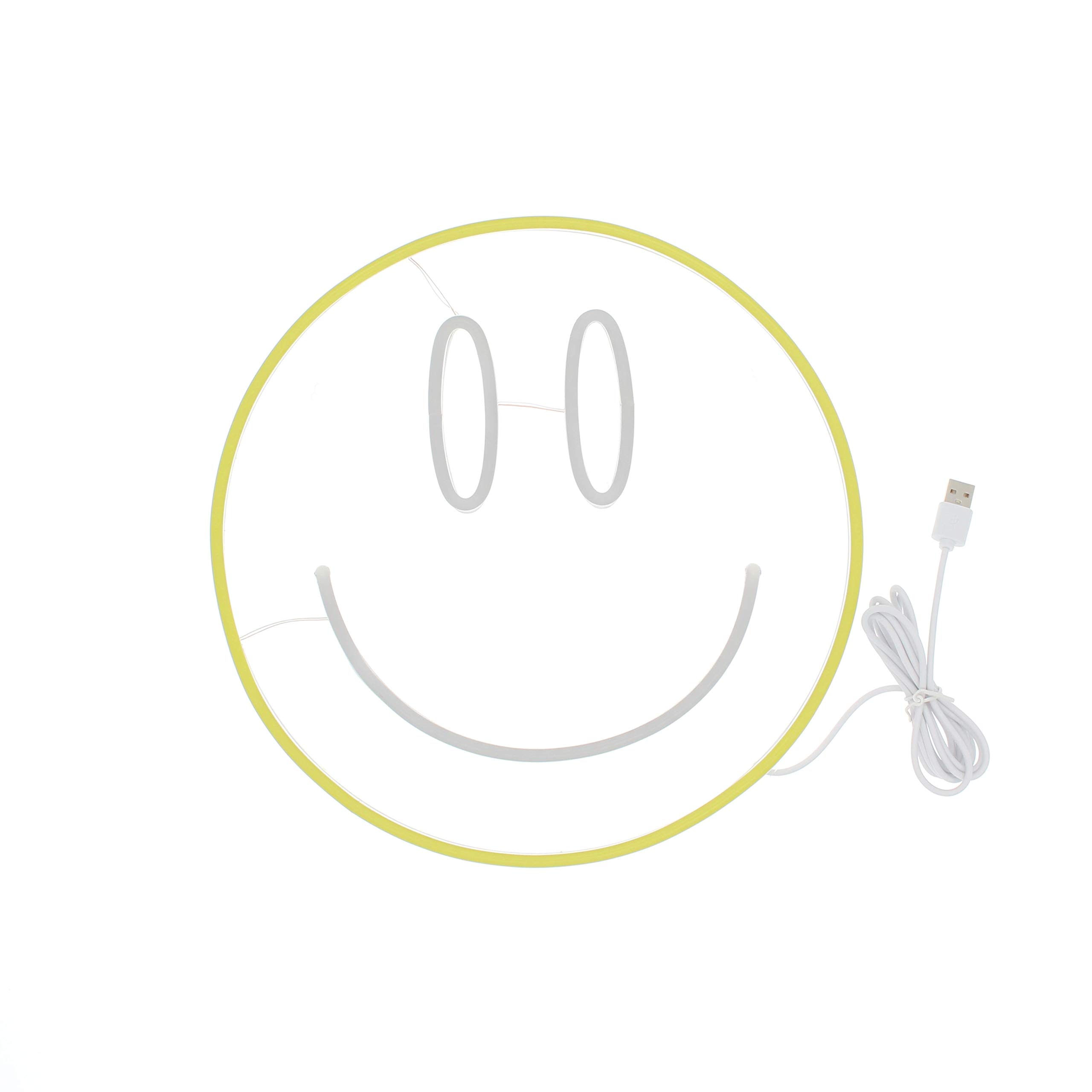 ADVPRO Smiley Face Emoji Flex Silicone LED Neon Sign White & Blue