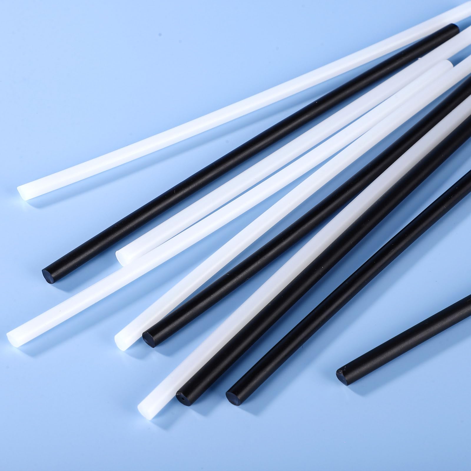 lasuroa Kit Réparation Ski 12pcs, Ptex 6mm Outils Entretien Ski Snowboard Noir et Blanc