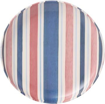 Oneida Dinnerware Sets, 24 Seven Melamine Stripe 12-Piece Dinnerware Set, Set for 4, Service For 4, Melamine Material, Dishwasher Safe, Plates And Bowls, Dinner Dishes, Kitchen (Stripe, 12 Piece)