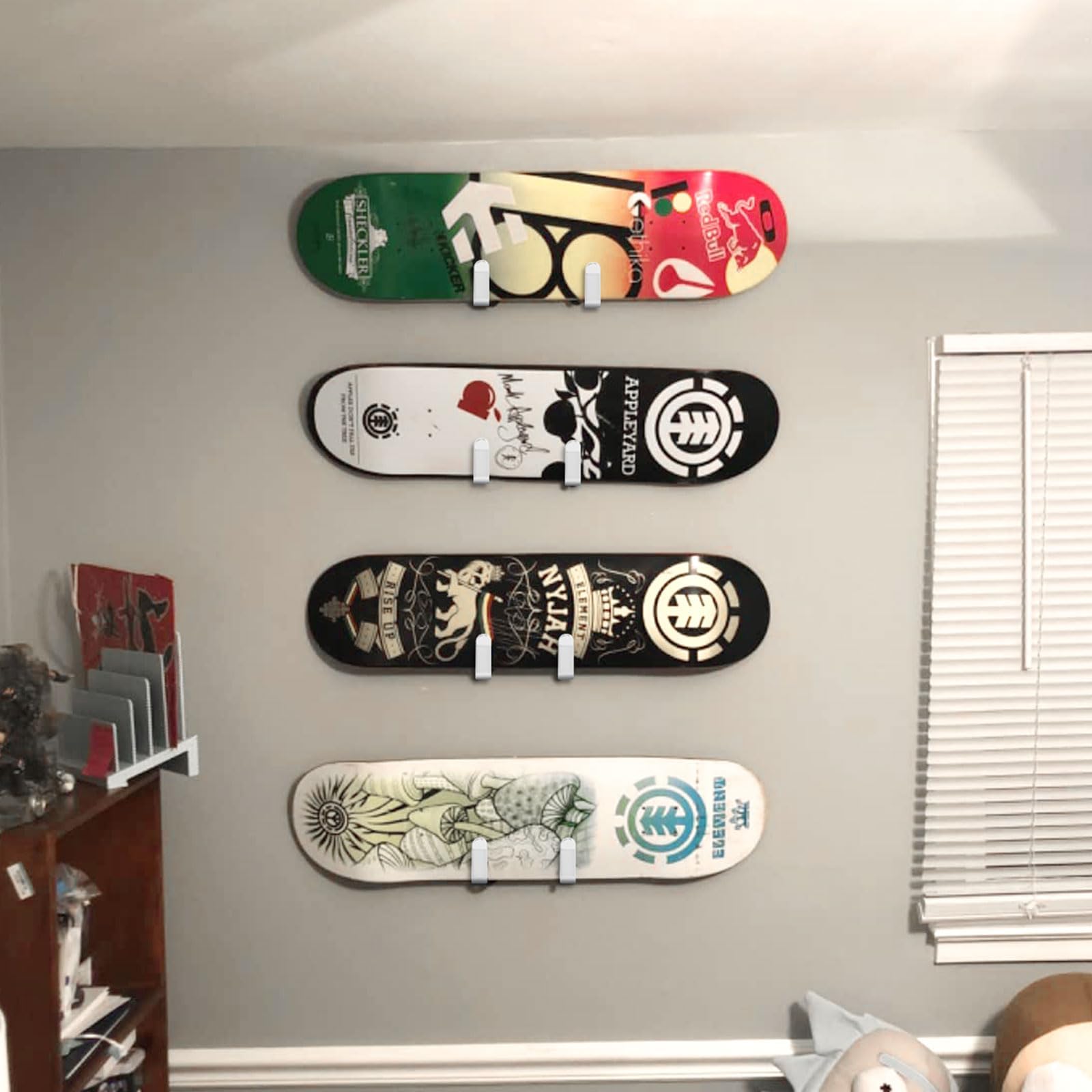 Porta Snowboard Parete, Porta Sci da Muro Snowboard Accessori Gancio Muro, Accessori Sci Supporto a Parete Gancio per Tavole, Longboard, Wakeboard, Pattini Rotelle, Casa e Garage