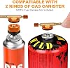 Portable Camping Stove Gas, 3500W Windproof Rocket Camping Gas Stove with Piezo Ignition, Backpacking Burner Cooking Stoves, Foldable Camping Gas Stove for Outdoor Hiking, Picnic, Trekking, BBQ