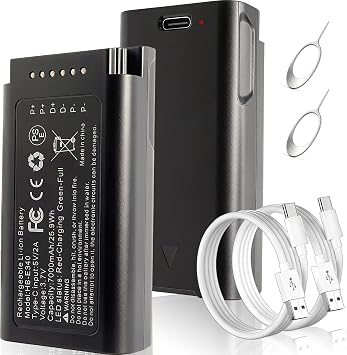 Battery for Eufy Video Doorbell E340 2-Pack Extra Rechargeable Battery Pack for Eufy Security Video Doorbell Camera E340 C31 Model T8743 HB-E340 with USB-C