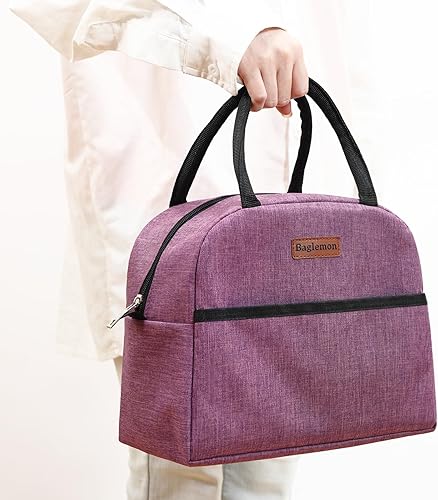 Vista 7 de Bolsa de almuerzo aislada Baglemon para mujeres y hombres, contenedores de almuerzo reutilizables de alta capacidad para llevar tu comida al trabajo