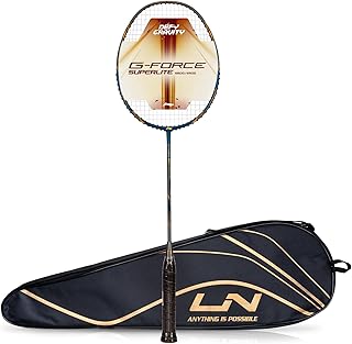 Li-Ning G-Force 5k Superlite Badminton Racket with Full Cover | 78 Grams | Max Tension : ≤30 lbs | Enhanced Control, Fast  Price In India