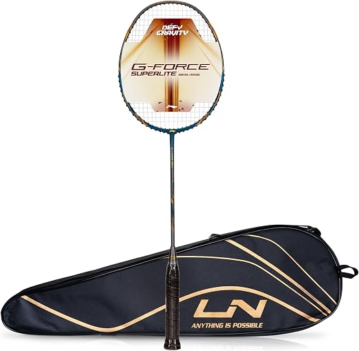 Li-Ning G-Force 5k Superlite Badminton Racket with Full Cover | 78 Grams | Max Tension : ≤30 lbs | Enhanced Control, Fast ...