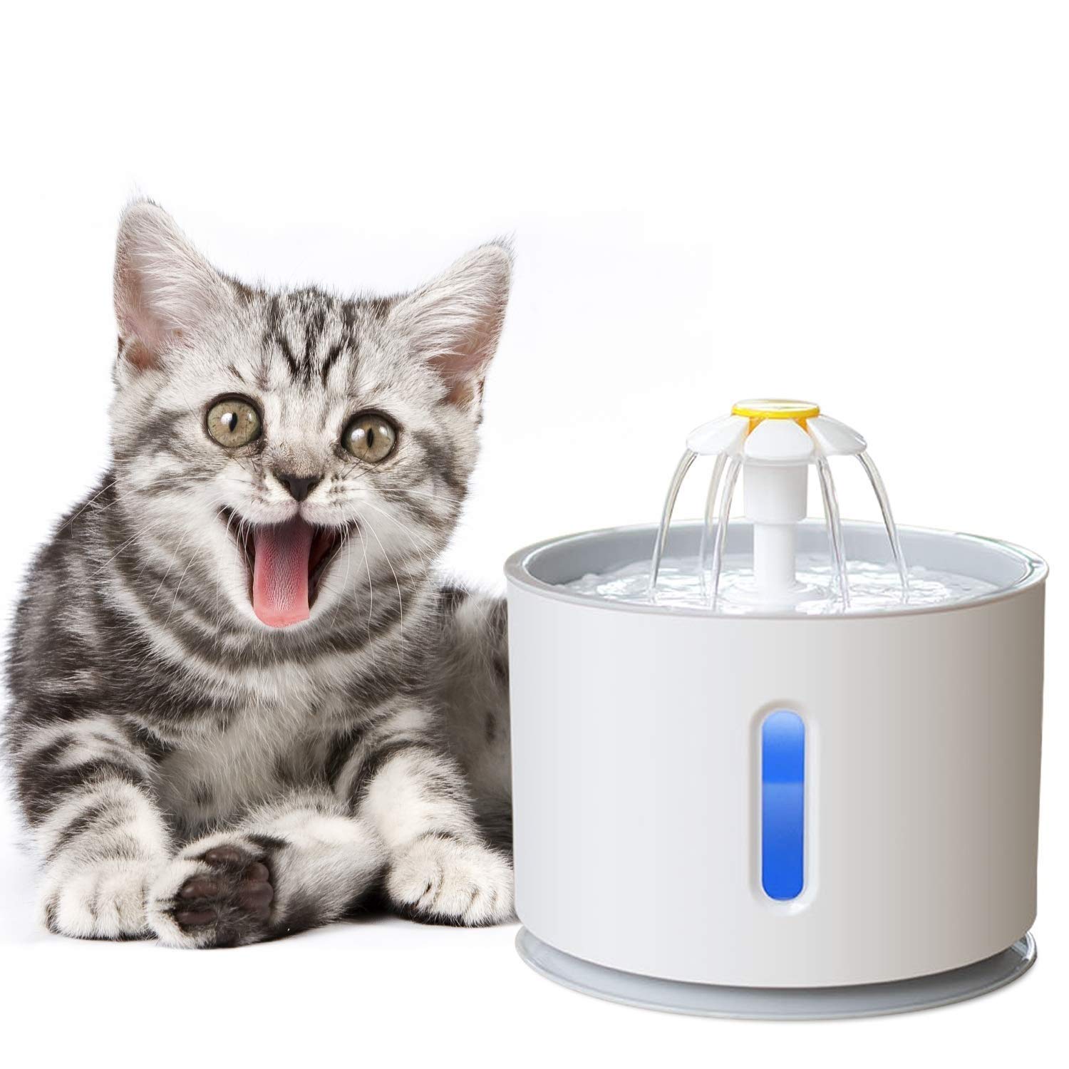 Pets Empire Pet Water Fountain, 2.4L Indoor and Outdoor Automatic Electric Cat Drinking Water Dispenser Portable Hygienic Replaceable Filter Flower Style Water Bowl for Cats, Dogs and Small Animals (B07W4K4YXT) Amazon Price History, Amazon Price Tracker