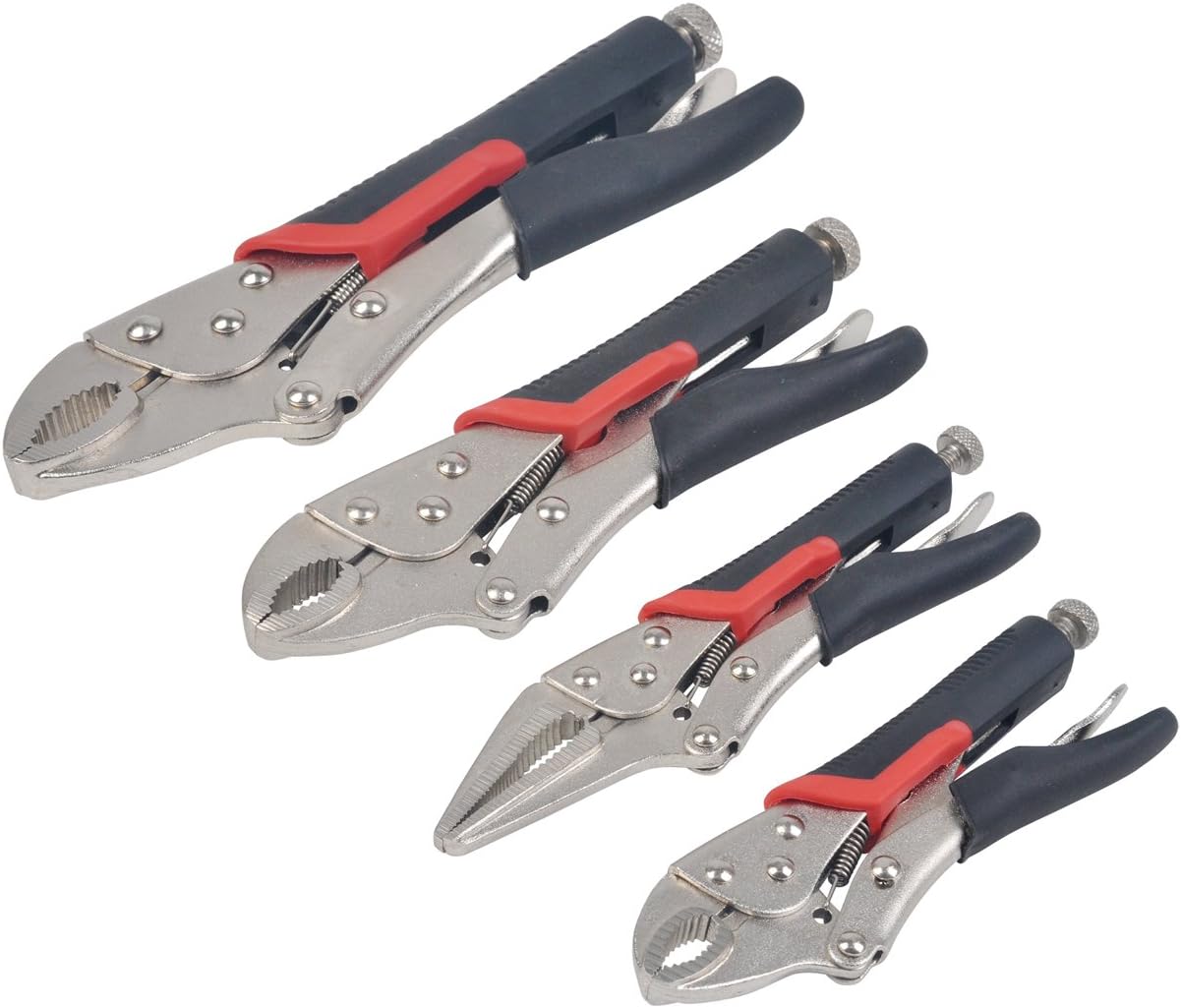 KING Locking Pliers Set, 5inch Curved Jaw Locking Pliers, 6.5inch