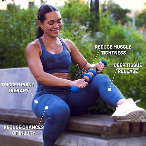 Miniatura 2 de MOBO - Rodillo muscular 7 en 1  Rodillo de masaje de cuerpo completo para liberación miofascial, terapia de punto de activación, recuperación