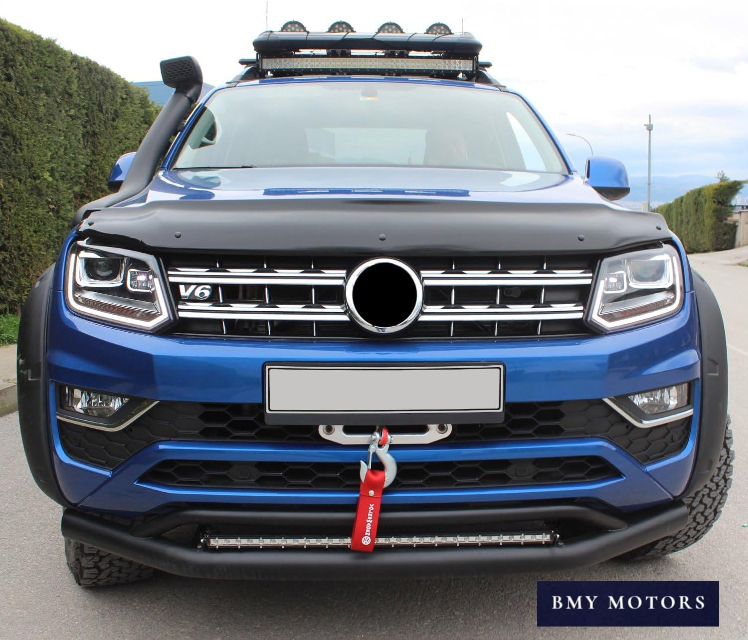 BMY Hood Deflector/Front Bug Shield Compatible for Volkswagen Amarok 2010-2022 Hood Guard Bonnet Protector | Particles & Bug | Car Accessories