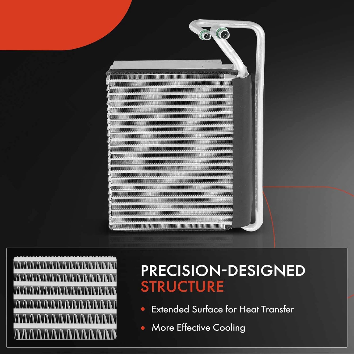 A-Premium Front AC Evaporator Core Compatible with BMW 320i/325i/330i/330xi 2001-2005, 323Ci/323i/328Ci 2000, 325Ci/325xi/330Ci/M3 2001-2006, 328i 1999-2000, X3 2004-2010, with Pressing Plate