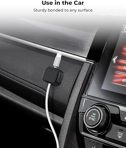 Miniatura 6 de Paquete de 6 clips magnéticos para cables, gestión de cables debajo del escritorio, organizador de cables adhesivo AORUICN para el hogar, oficina,