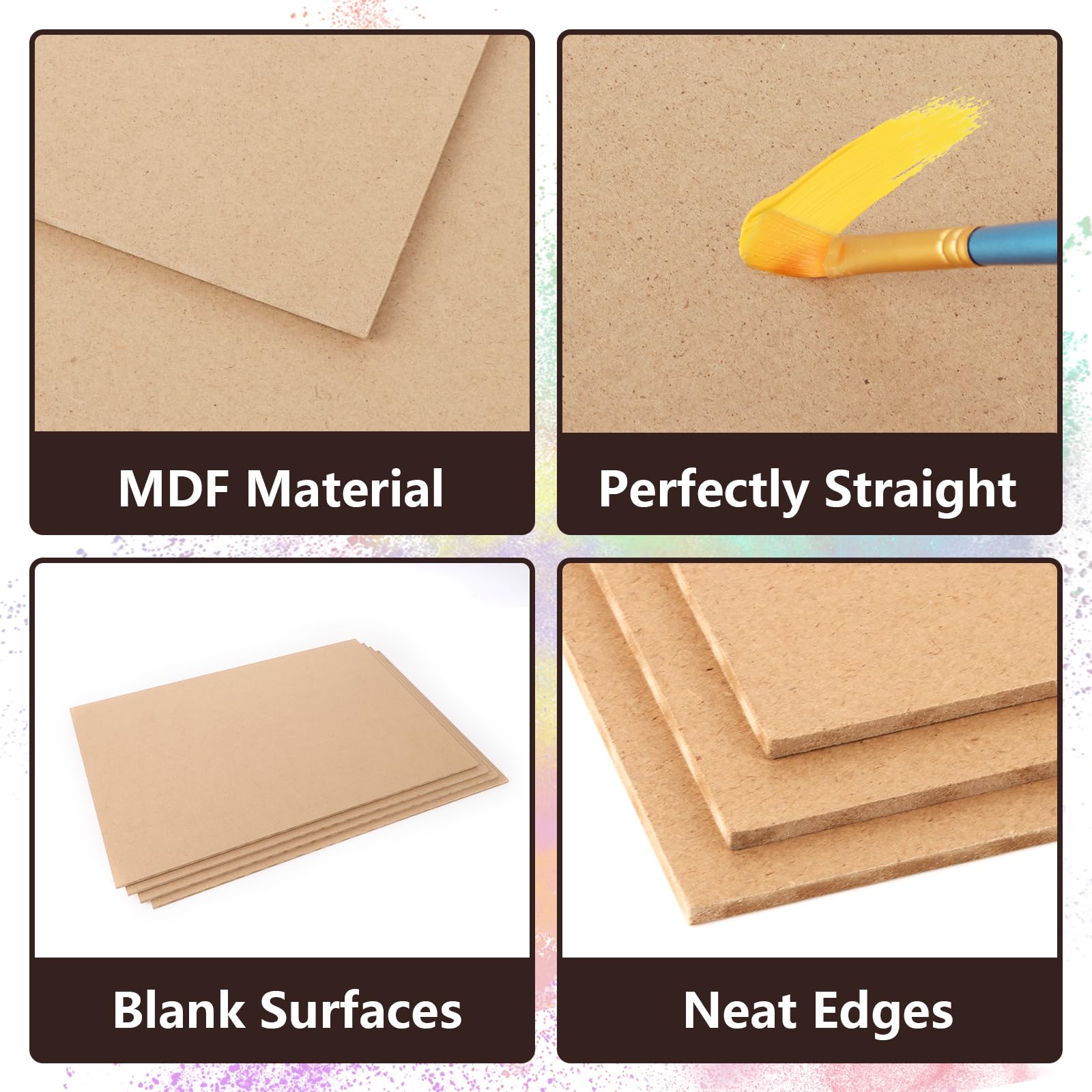 15 placas de madera MDF A3 para manualidades, 420 x 300 x 4 mm, placas de madera para grabado láser, pintura, modelado, pirograbado