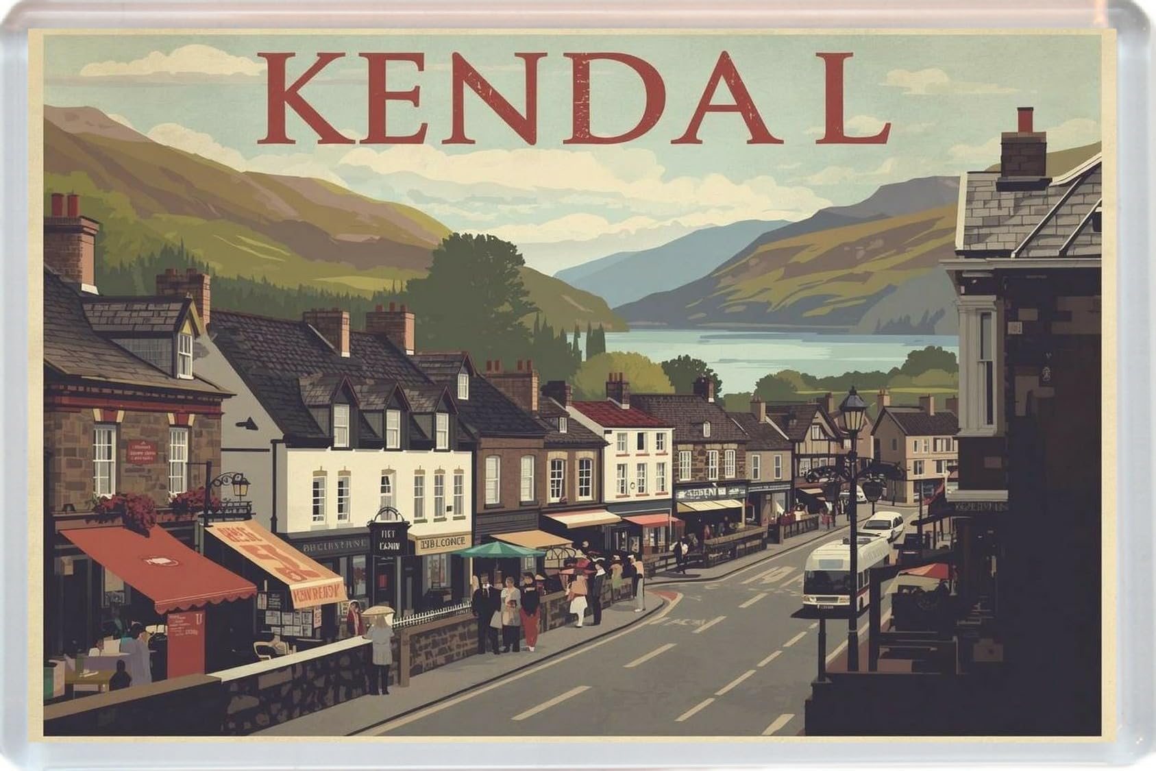 Kendal - Cumbria - Jumbo Artistic Fridge Magnet 96 x 67mm BBSFHM3569