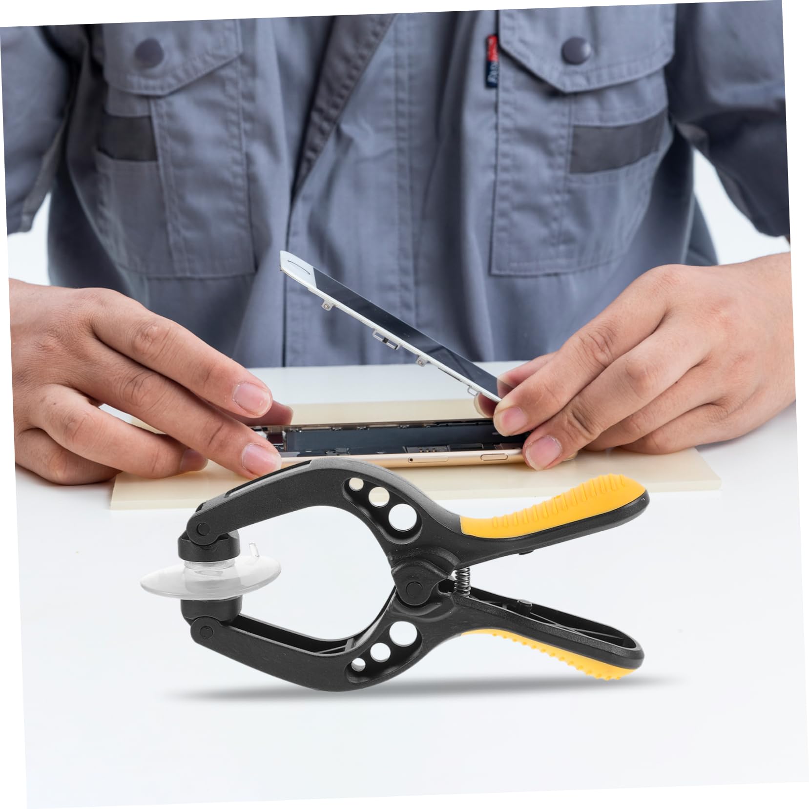 HOLIDYOYO Phone Screen Separator Tool Durable Suction Cup Opener for Mobile Repair Slip Handle for Smartphones Tablets Cameras and Eyeglasses