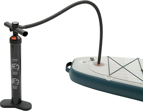 Miniatura 4 de Retrospec iSUP - Bomba de aire manual de alta intensidad para surf inflable de pie, bomba de piso de doble acción con bloqueo de 50 pulgadas.