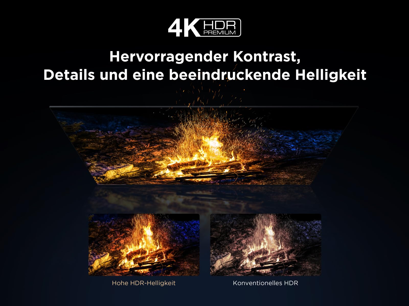 TCL 65Q6C 65 Zoll QD-Mini LED Fernseher, 4K HDR Premium 1000nits, Smart TV mit Google TV (Dolby Vision IQ & Atmos, Onkyo 2.1 Soundsystem, 144Hz Motion Clarity Pro, Game Master)