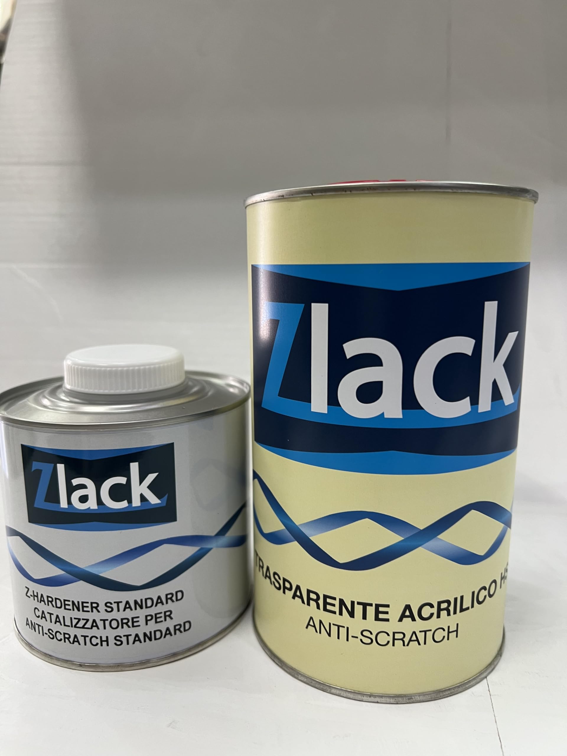 KIT trasparente 1lt HS Acrilico antigraffio per carrozzeria auto e moto + Catalizzatore HS 0,5 lt