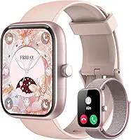 Smartwatch Feminino, Tela HD de 1,83" Relógio Fitness com Alexa, 120 Esportes, Frequência Cardíaca e Monitoramento do Sono, IP68 à rova d'água, Compatível com Android iOS, 2 Pulseiras (Rosa)