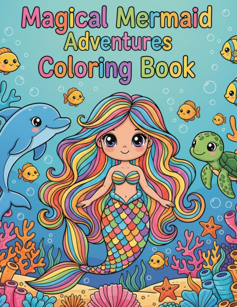 Magical Mermaid Adventures Coloring Book