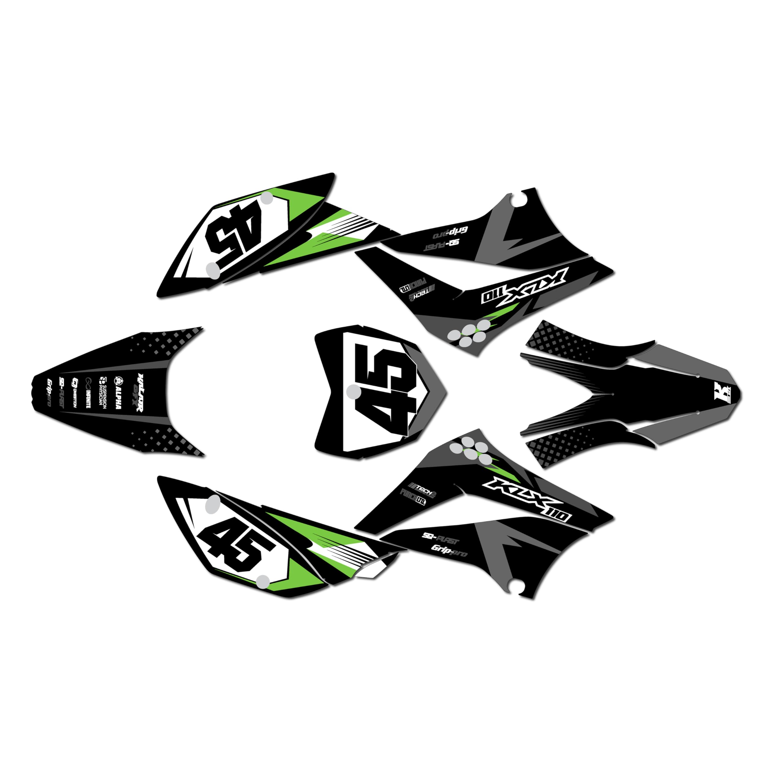 Amazon.co.jp: Kalair GFX グラフィックキット Kawasaki KLX110
