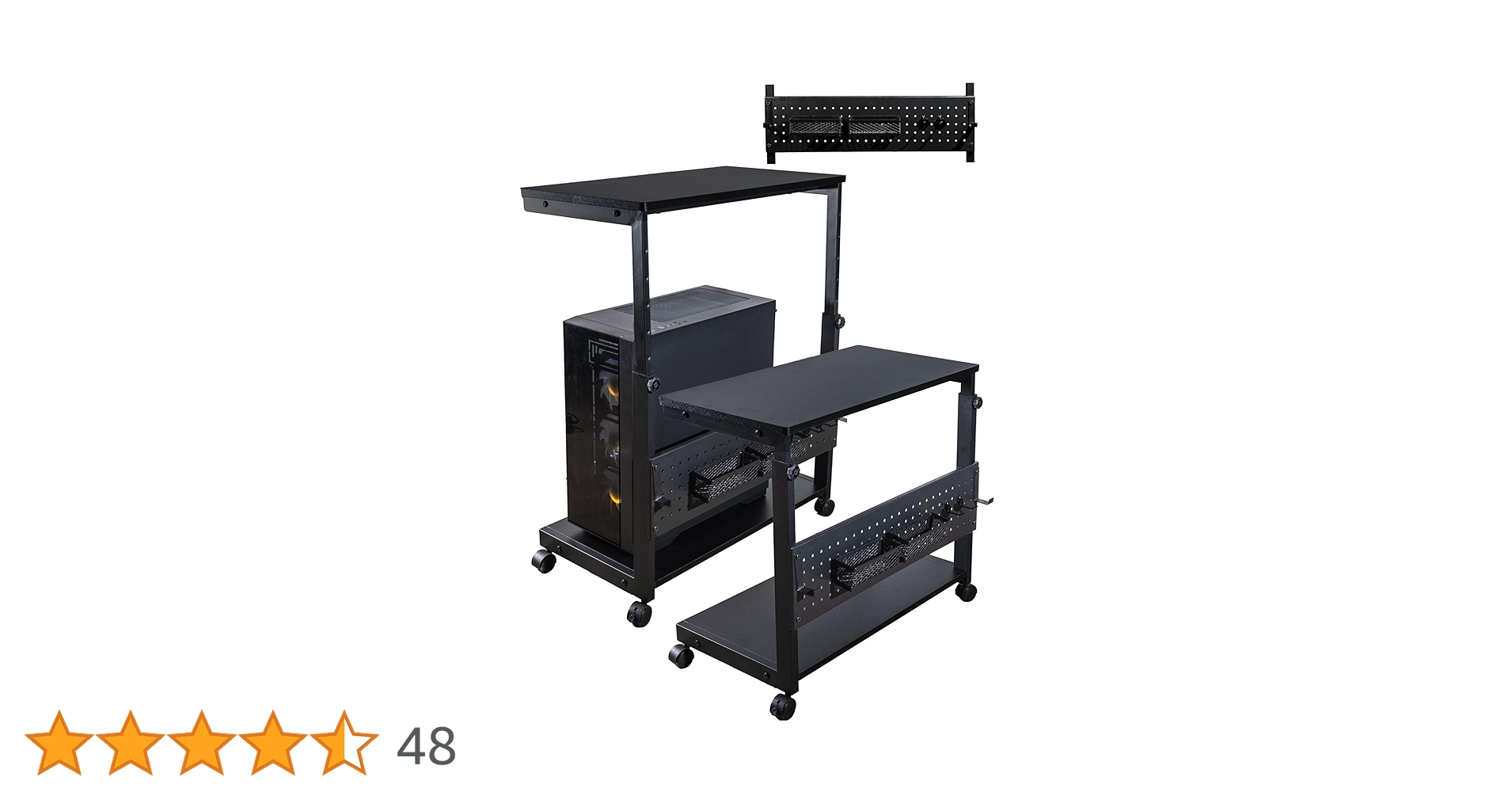 Amazon | PCラック パソコンワゴン パソコンラック ブラック