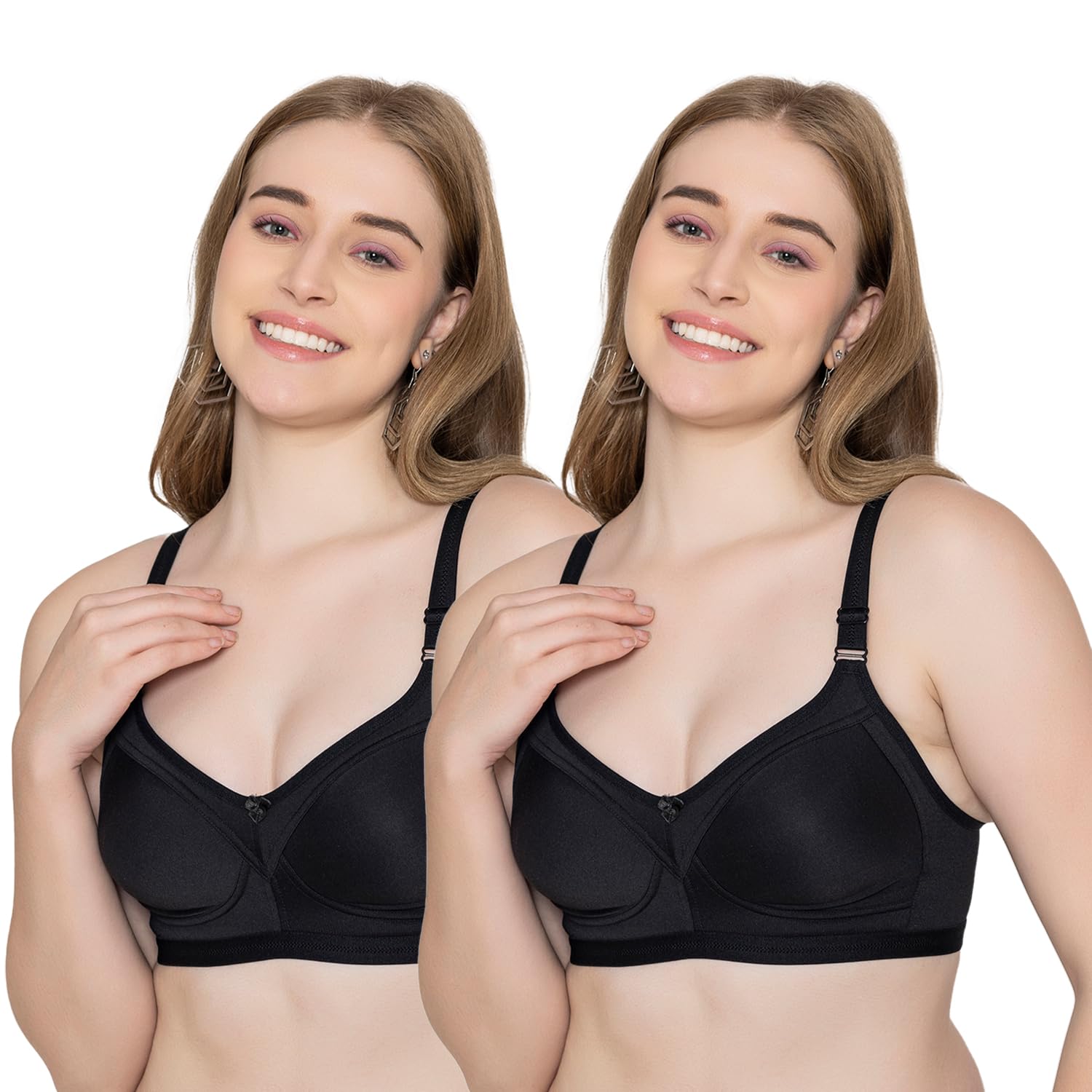 maashie M3307 Women's Full Coverage Seamless Non Padded Bra-picture-48