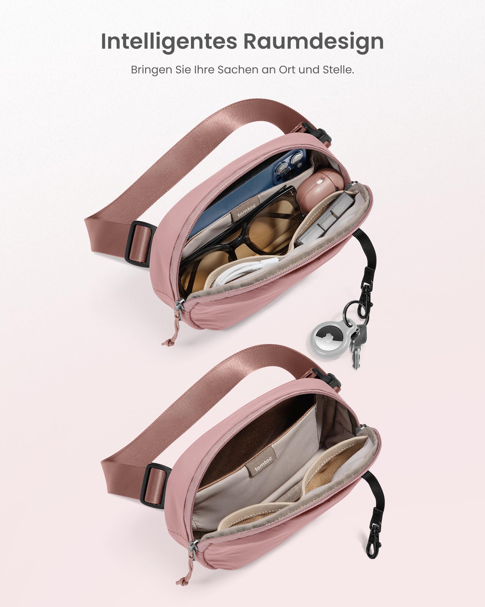 FUCHS & REBELL Hip Bag Fiete - Nachhaltige Crossbody Tasche Mit Anti-Diebstahl Fach