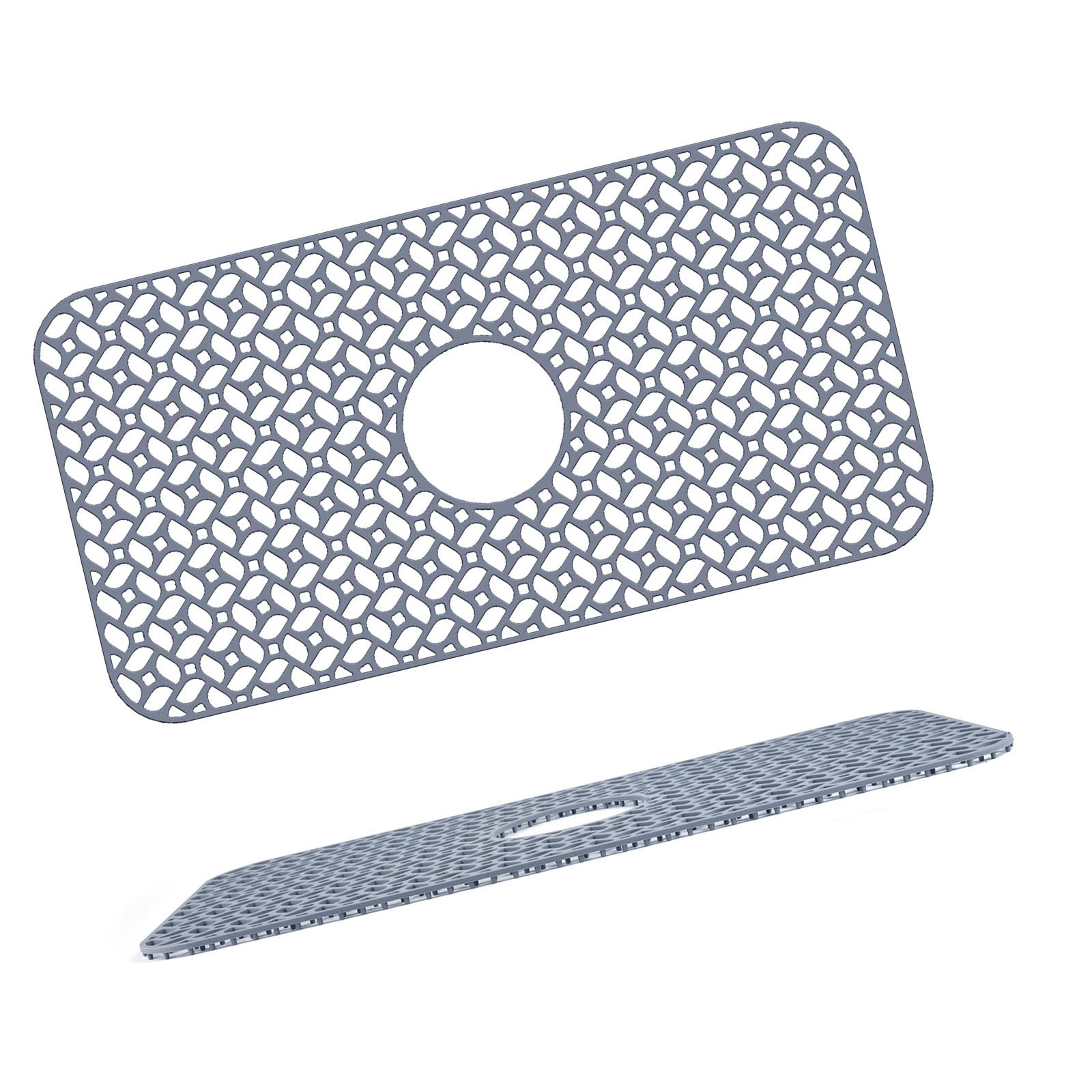 hogtnd Bendable and Dishwasher Safe Sink Protector Mat Prevents Water Buildup and Bad Odors Water Drain Sink Mat