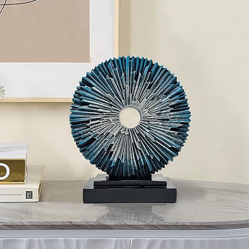 Vista 4 de Estatua abstracta para decoración del hogar, escultura de escritorio de oficina para hombres, adorno creativo de línea redonda para estantería