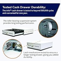 Vista 5 de APG Entry Level- Cajón electrónico de punto de venta de 13 pulgadas Serie Arlo EKDS320-1-W330-A10 Impresora compatible con cable CD-101A incluido