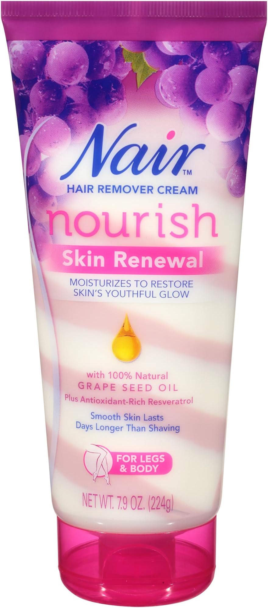 Nair Hair Remover Nourish Skin Renewal Hair Remover Cream, 7.9 oz