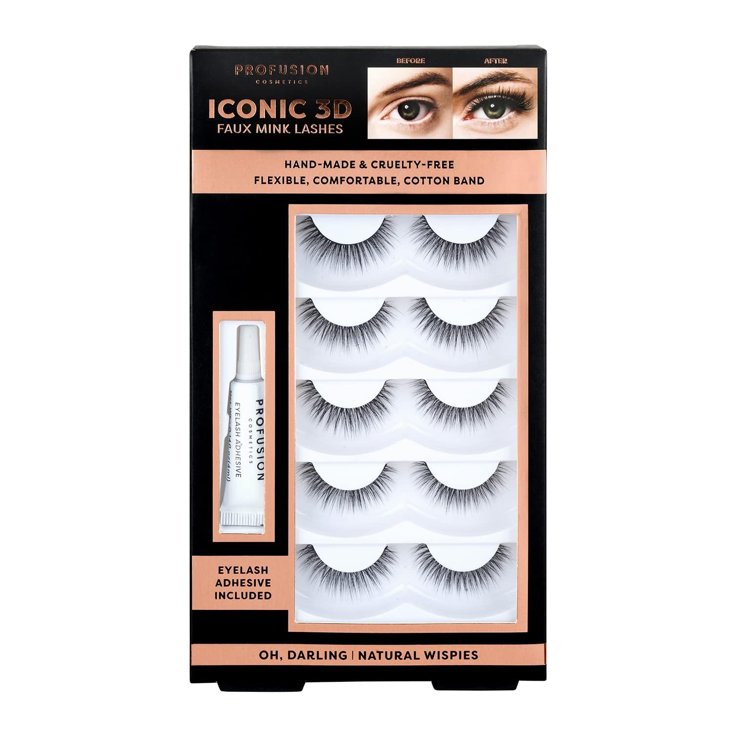 Profusion Cosmetics Iconic 3D Faux Mink Lashes, Achieve Effortless Elegance with Lightweight and Flexible Beauty Tools (Big Tease) Profusion Cosmetics Iconic 3D Faux Mink Lashes, Achieve Effortless Elegance with Lightweight and Flexible Beauty Tools (Big Tease)
