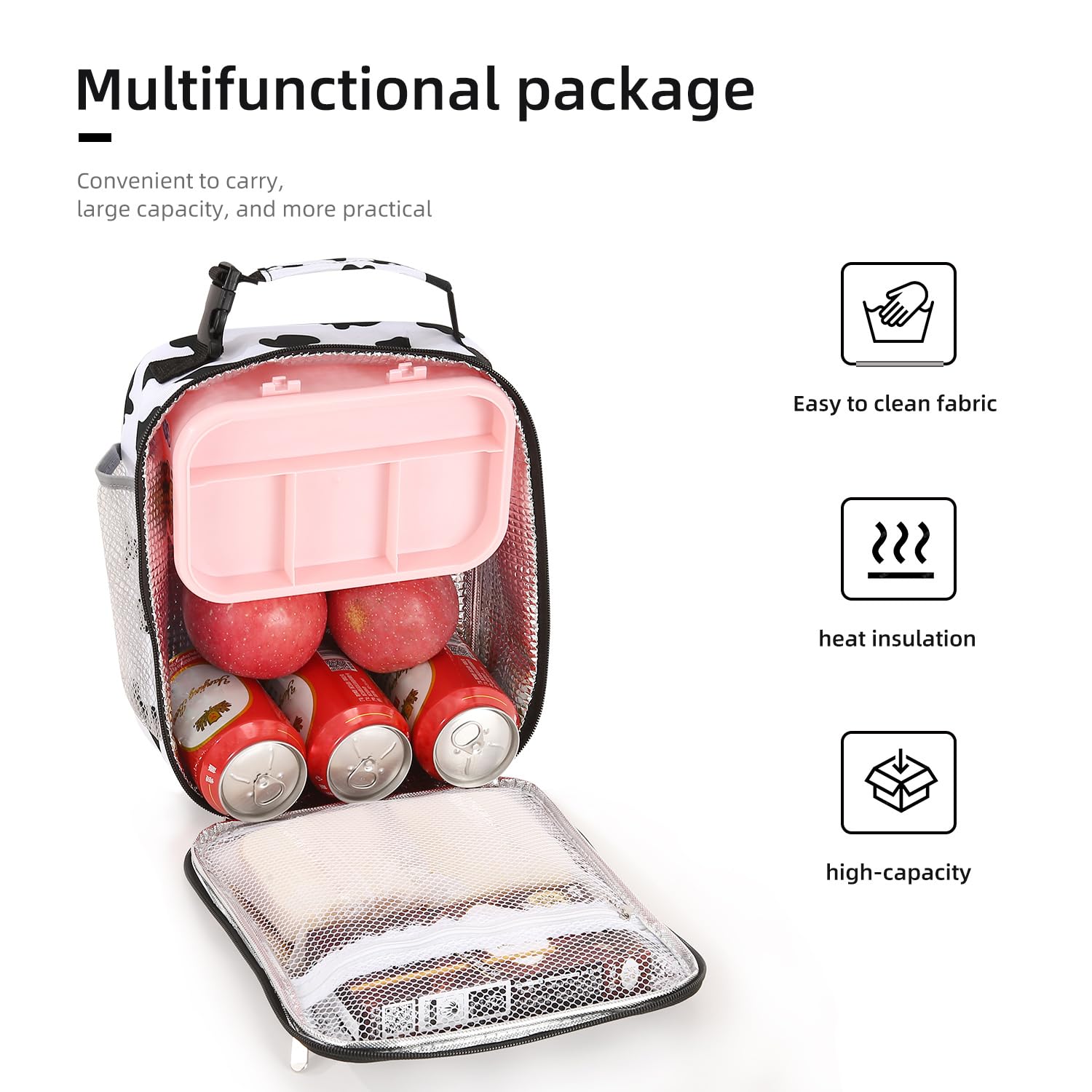 Lovoeo Lunch box Lunch bag for men women Insulated Lunchbox Lunch bags for Work Picnic Travel (Light green)