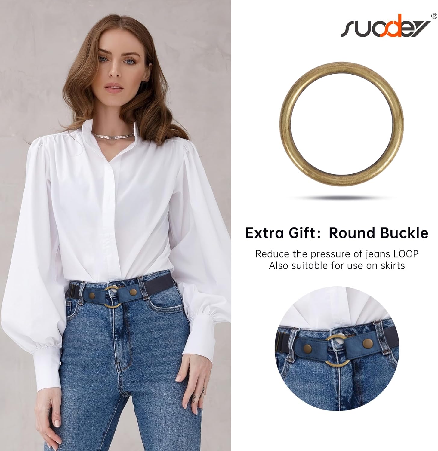 SUOSDEY No Buckle Elastic Stretch Belts for Men and Women, Comfortable Invisible Belts for Jeans Pants - Image 3