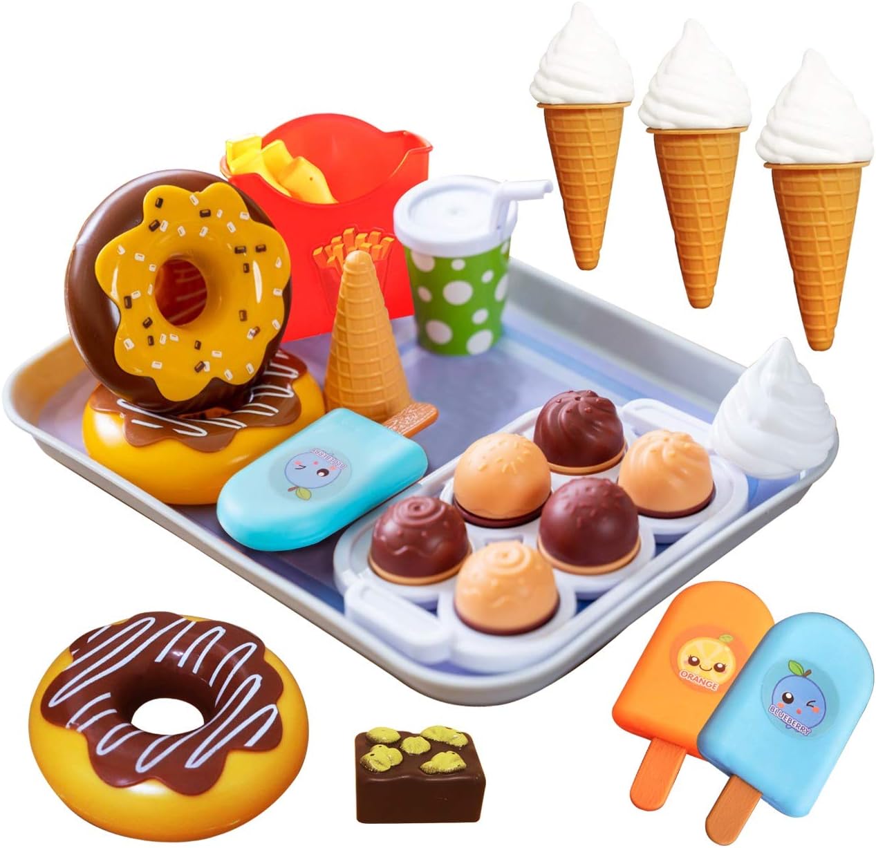 Buy FUNERICA Pretend Play Ice Cream and Desserts Toy Food Set with