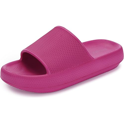 BRONAX Pillow Slippers for Women and Men | House Slides Shower Sandals | Cushioned Thick Sole