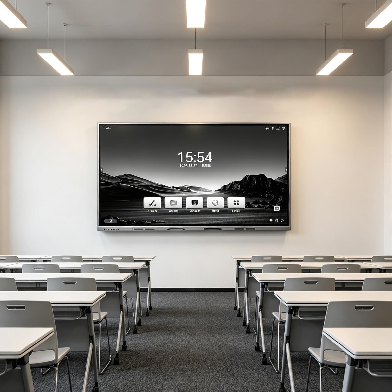 Interaktives Whiteboard Touchscreen Display Dual-System blendfestes gehärtetes Glase kratzfest stoßfest und abweisend gegen Fingerabdrücke fur Buro Home-Office(1431 * 805mm/56.33 * 31.69in)