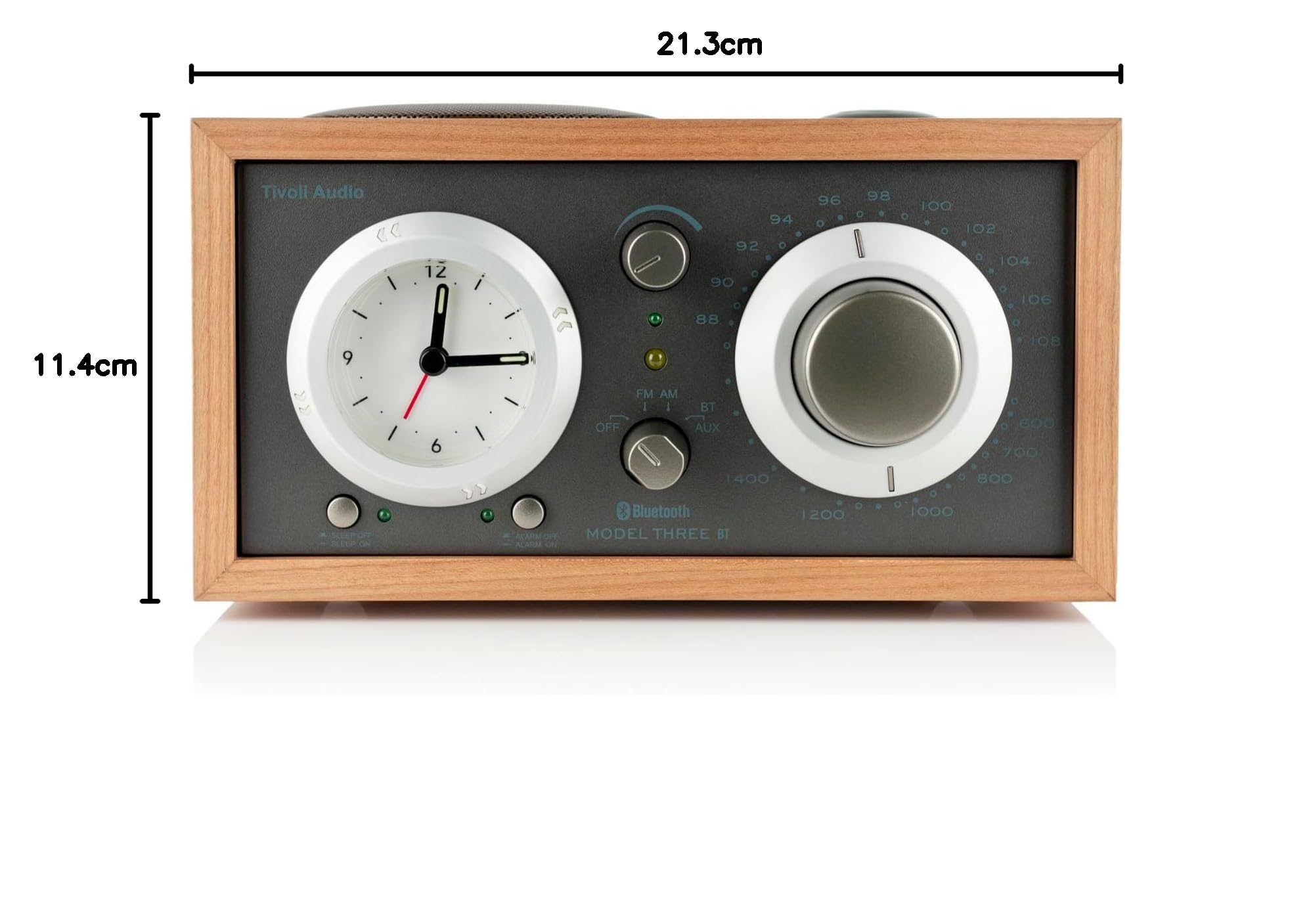 Tivoli Audio Model Three Bluetooth UKW-/MW-Radiowecker (Kirsche / Taupe)