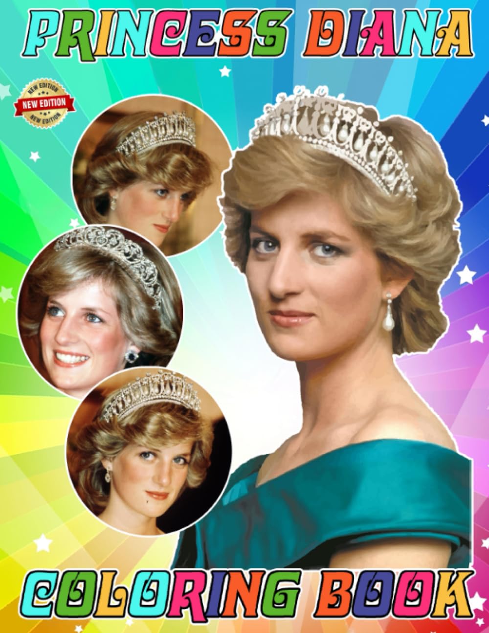 Princess Diana Coloring Book: 30+ New Designs for All Ages Great Gifts for Kids Boys Girls Ages 4-8 8-12 All Fans | Perfect Gift For Stress Relief And ... Home, School, Event | Size 8.5 x 11 inches