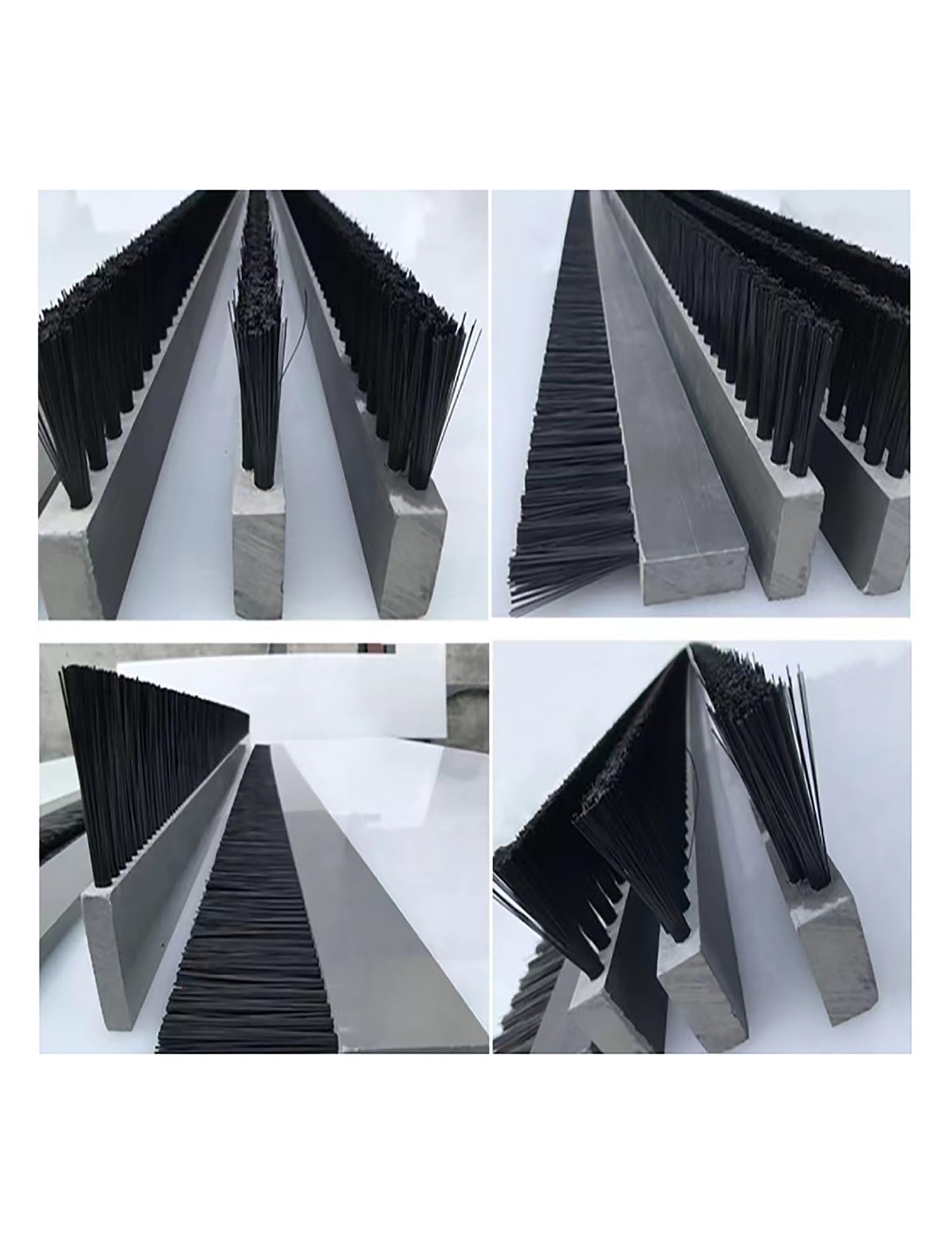 Cepillo de limpieza abrasivo industrial de nailon resistente con cerdas rígidas para una limpieza eficiente de transportadores y maquinaria (800 x 30 x 15 + 80 mm)