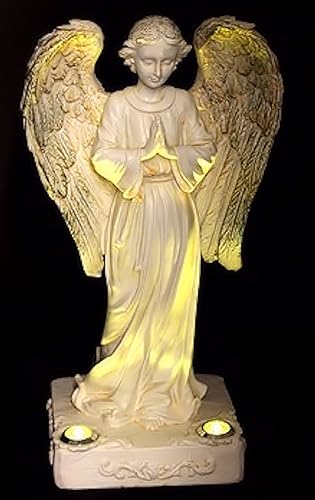 Miniatura 2 de BRILLIANT AND MO Hermosos ángeles solares orantes con 2 luces LED amarillas de ángel solar