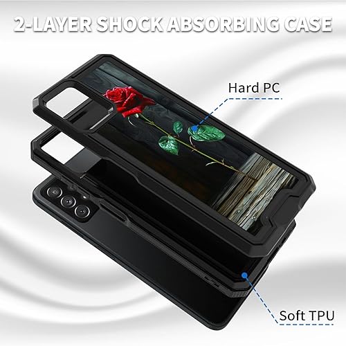 Miniatura 9 de CGFGHHUY Funda para Samsung S23 FE Funda Galaxy S23 FE 2 en 1 PC duro de doble capa TPU suave a prueba de golpes Funda protectora para Samsung