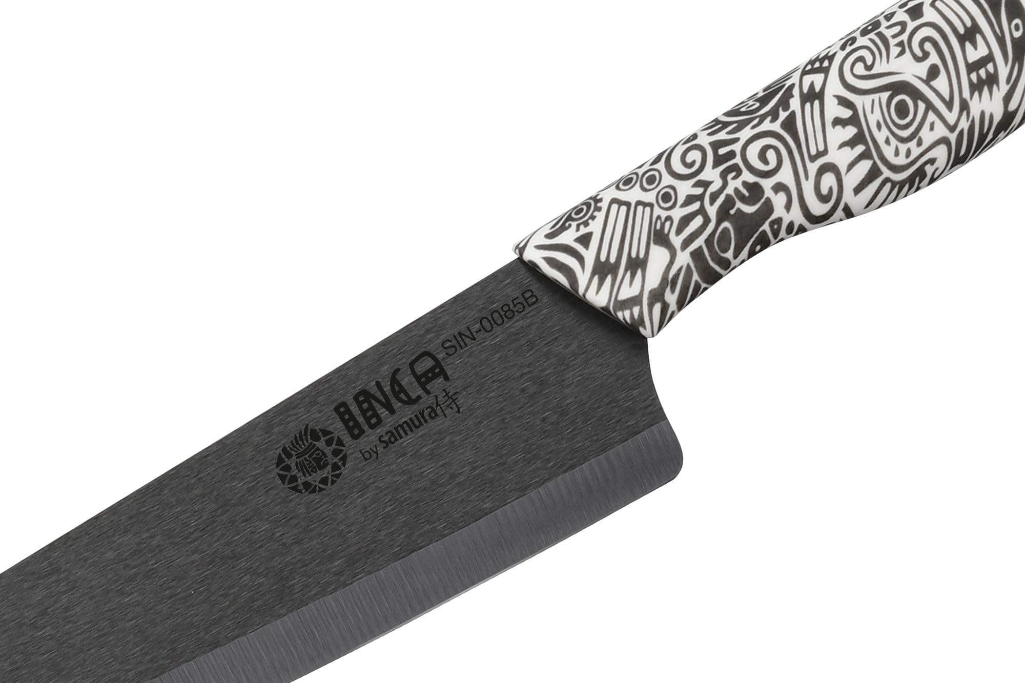 Samura INCA 7.4" Chef's Knife with Black Zirconia Ceramic Blade - High-Quality Japanese Steel Kitchen Knife for Precision Cooking and Effortless Food Preparation