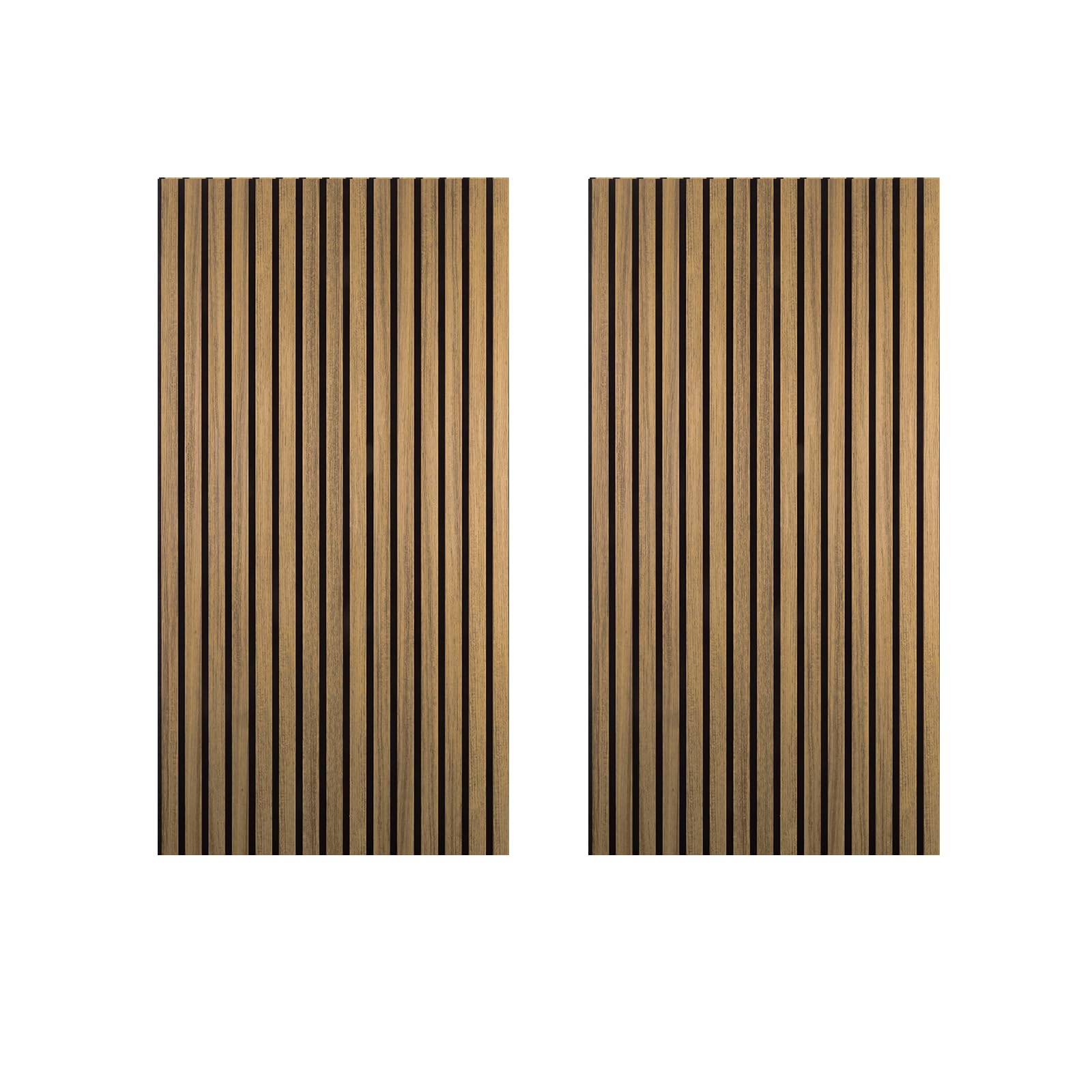 DecorAndDecor Acoustic Slat Wood Wall Panel and Ceiling Panelling Decorative 3D MDF 120 x 60 Walnut - 2 Pack