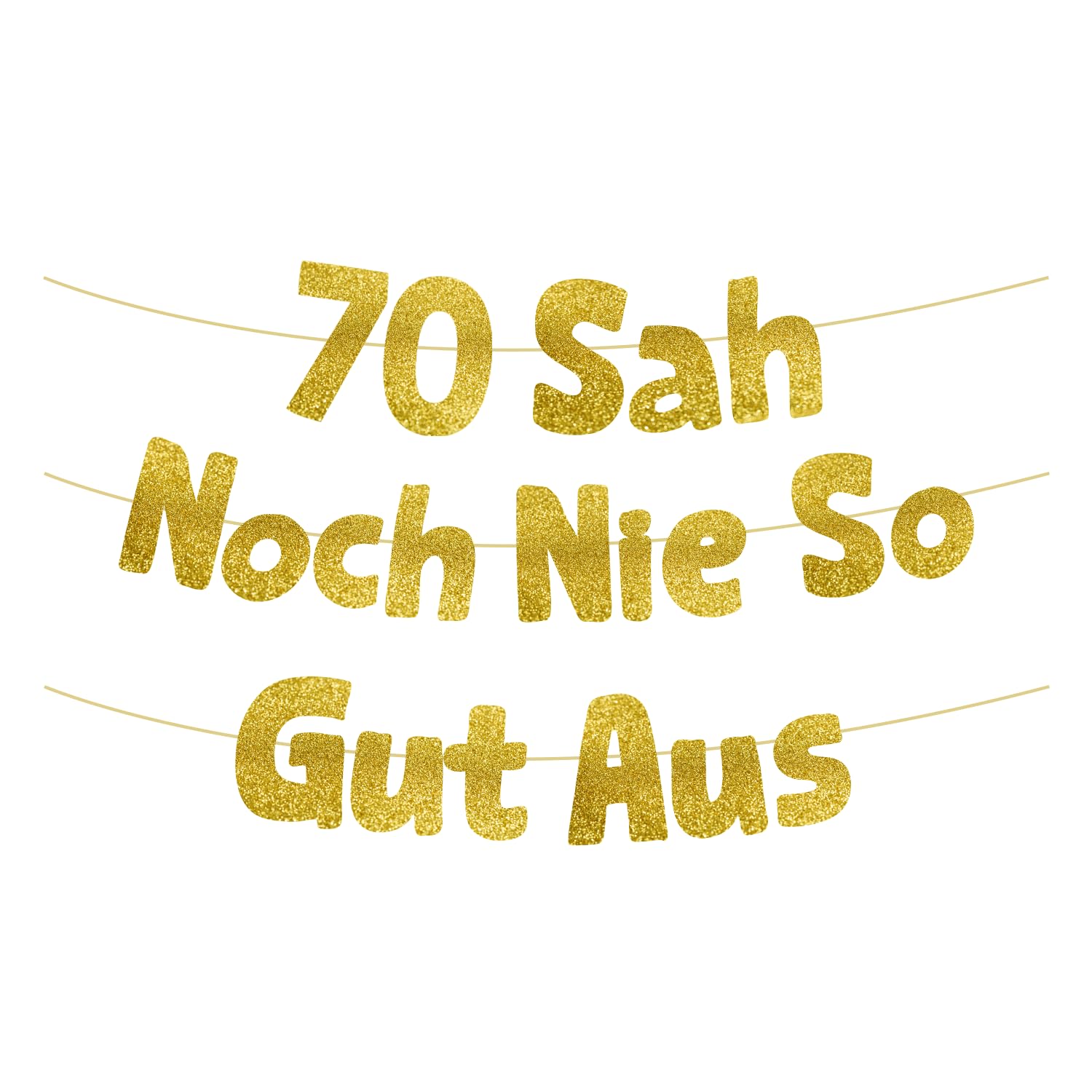HUKUMA 70 Sah Noch Nie So Gut Aus,Lustige Banner 70 Geburtstag,70 Geburtstag Frau Mann,Geschenke Partyzubehör Jubiläum Frauen