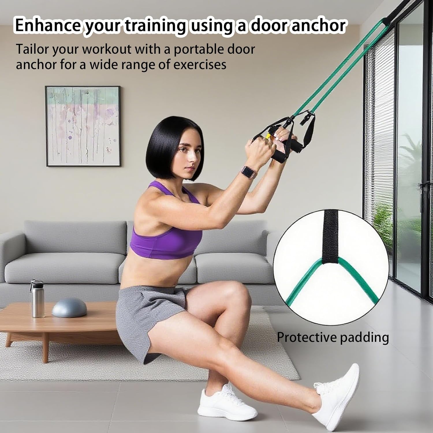 10 Pcs Single Resistance Exercise Band Bulk with Handles Strength Training Resistance Band with Drawstring Bag and Door Anchor for Men Women Muscle Toning Stretch Physical Therapy