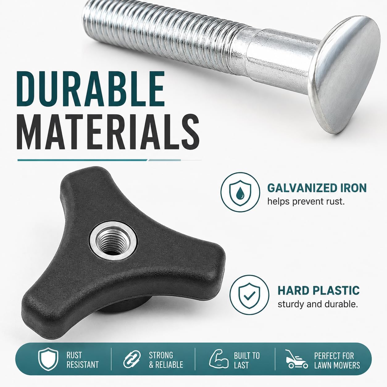Lawn Mower Handle Knobs, 4-Set