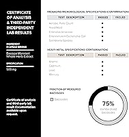Vista 5 de Bacopa - Extracto de ultra alta potencia 28:1 con 50% de bacosidos - altamente concentrado - probado en laboratorio de terceros - 90 cápsulas
