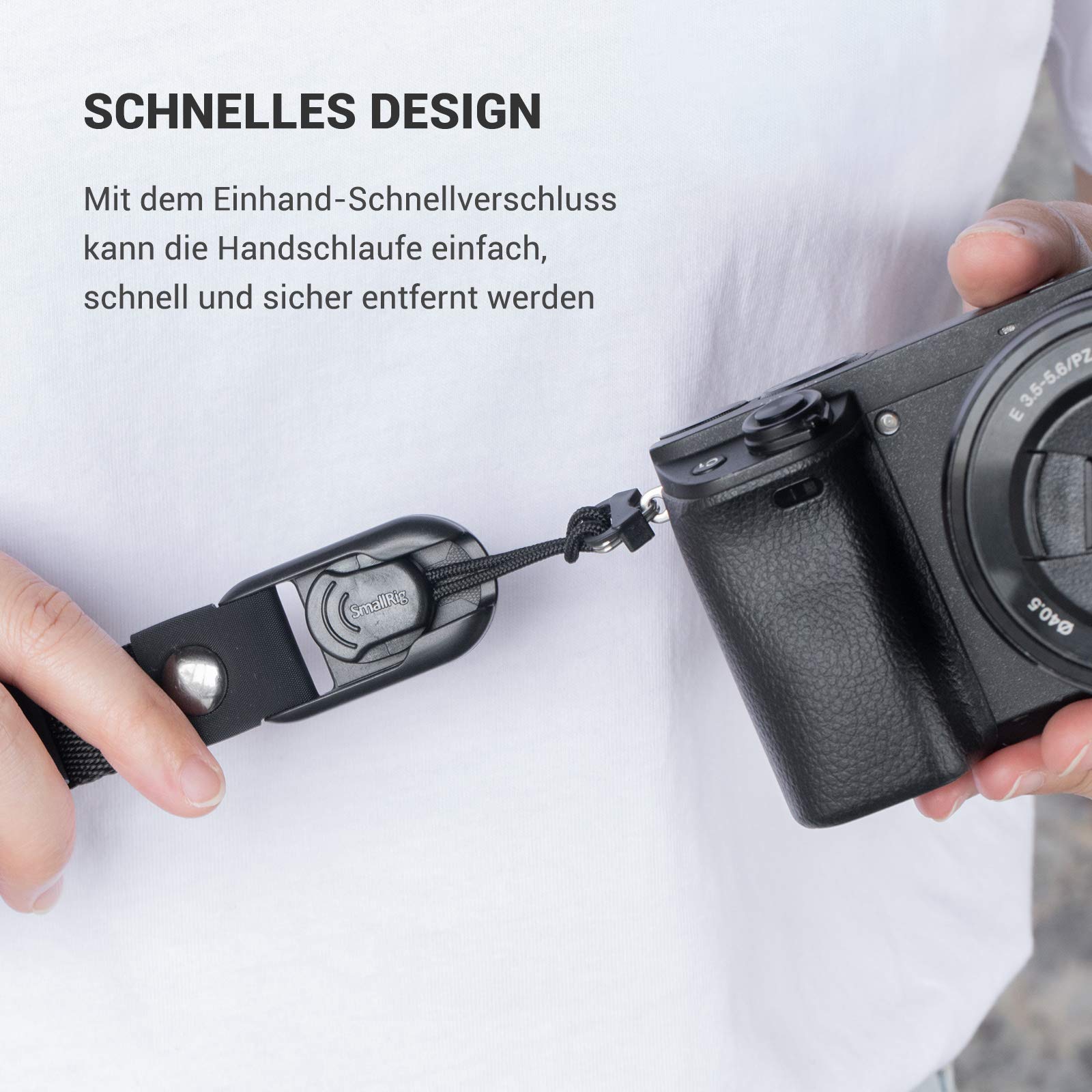 SMALLRIG Kamera Handschlaufe Neopren Kamera Handgelenkschlaufe Trageschlaufe für Canon für Nikon für Sony für Fujifilm für Olympus DSLR SLR - 2398