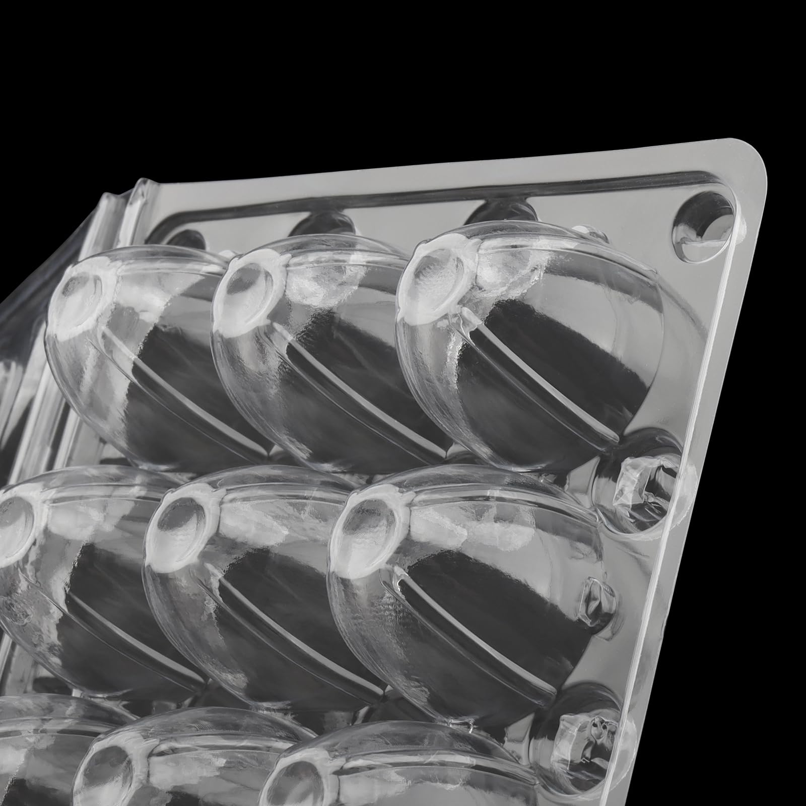 PUCSIQ Lot De 50 Boîtes à Œufs De Caille PVC Transparent - 12 Compartiments 13.8x10.3x3.6cm
